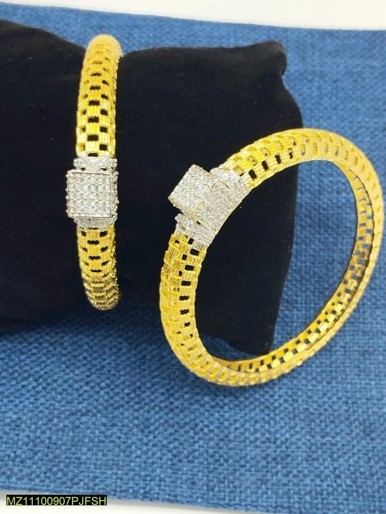 2 Pcs Gold Plated Bangles