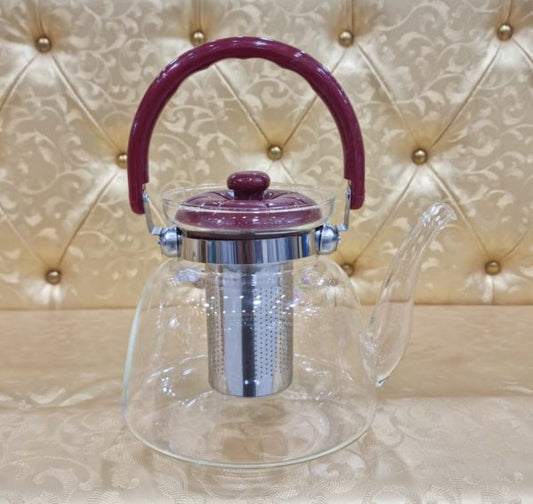 Glass Teapot High-quality Borosilicate Glass 1 Ltr