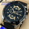 Time Worth Evidence Stylish Black Leather Strap Watch – Without Box