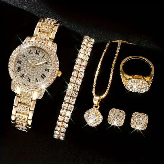 Women's Diamond Artificial Set - Roman Watch