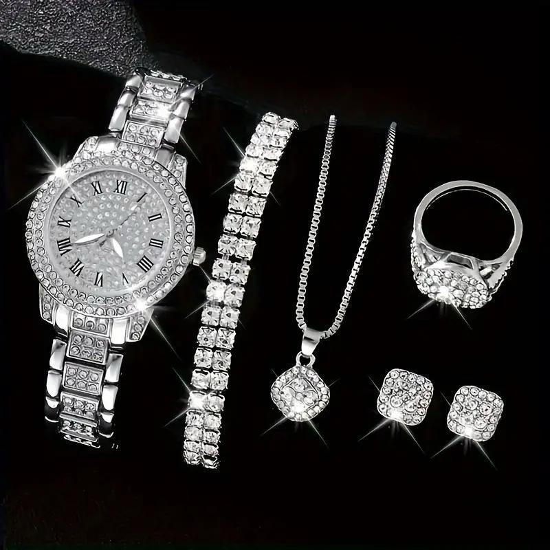 Women's Diamond Artificial Set - Roman Watch