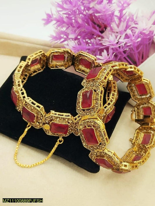 2 Pcs Zircon Stones Bangles