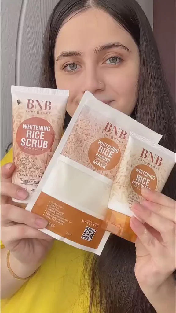 Bnb Whitening Rice Extract Bright & Glow Kit