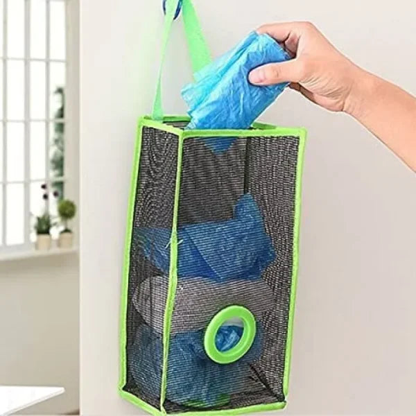 Mesh Hanging Kitchen Garbage Bag Storage