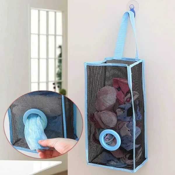 Mesh Hanging Kitchen Garbage Bag Storage