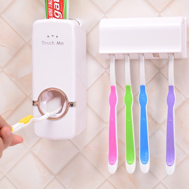 Automatic Toothpaste Dispenser Squeezer & Holder Set